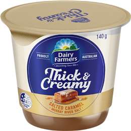 Dairy Farmers Thick & Creamy Yoghurt Murray River Salted Caramel 140g