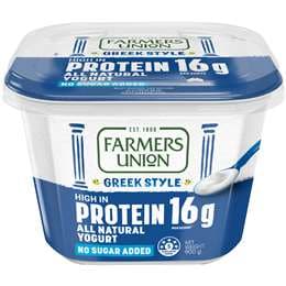 Farmers Union Greek Style High Protein Yoghurt Natural 900g