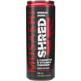 Musashi Shred Energy Drink Raspberry Lemonade Can
