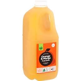 Woolworths Fruit Drink Orange & Mango 2L
