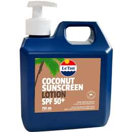 Le Tan Coconut Sunscreen Lotion SPF 50+ 750mL