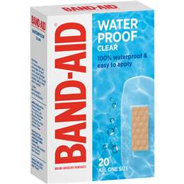 Band-Aid Waterproof Clear Regular Strips