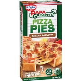 Dr. Oetker Papa Giuseppi's Frozen Pizza Pies Snack Mega Meaty