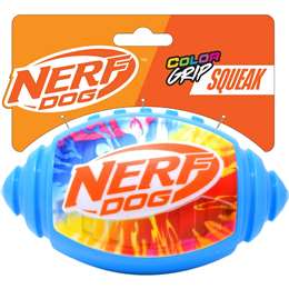 Nerf Dog Colour Grip Squeak Football Dog Toy each