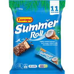 Europe Summer Roll Mini Bars Sharepack 11 pack