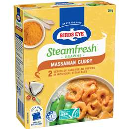 Birds Eye Steam Fresh Prawns Massaman Curry