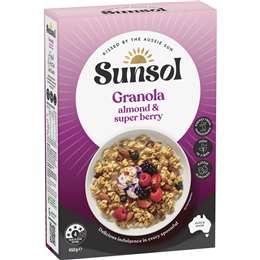 Sunsol Granola Almond & Super Berry 450g