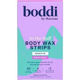 Boddi In the Buff Body Wax Strips Sensitive Berry Burst 40 pack