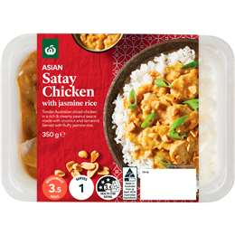 Woolworths Asian Satay Chicken With Jasmine Rice