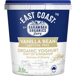 Barambah Organics Organic Lactose Free Yoghurt Vanilla Bean & Cinnamon