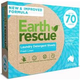 Earth Rescue Laundry Detergent Sheets Fresh Linen 70 pack