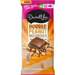 Darrell Lea Double Peanut Milk Chocolate Block 170g
