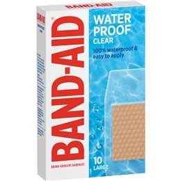 Band-Aid Waterproof Clear Large Strips