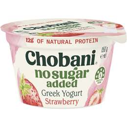 Chobani No Sugar Added Greek Yoghurt Strawberry