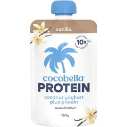 Cocobella Protein Coconut Yoghurt Pouch Vanilla 160g
