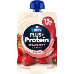 Pauls Plus Protein Yoghurt Pouch Strawberry