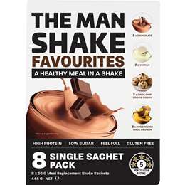 The Man Shake Favourites Meal Replacement Sachets