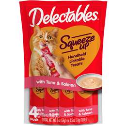 Delectables Squeeze Up Lickable Cat Treats Tuna & Salmon