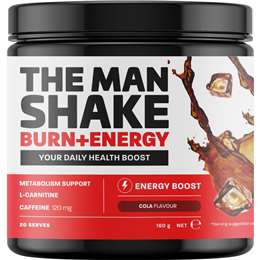 The Man Shake Burn & Energy Powder Cola 160g