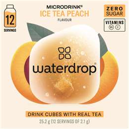 Waterdrop Vitamin Drink Cubes Ice Tea Peach 2.1g x 12 pack