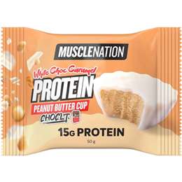 Muscle Nation Peanut Butter Cup Choclt White Choc Caramel 50g