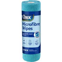 Chux Microfibre Tear-Away Wipes 15 pack