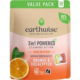 Earthwise Laundry Capsules Orange & Eucalyptus 50 pack