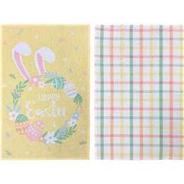 Easter Tea Towels Pastel Gingham each