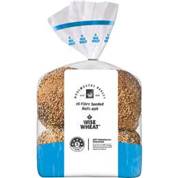 Woolworths Wise Wheat Hi Fibre Seeded Rolls