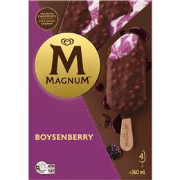 Magnum Boysenberry Frozen Dessert Sticks 4 pack