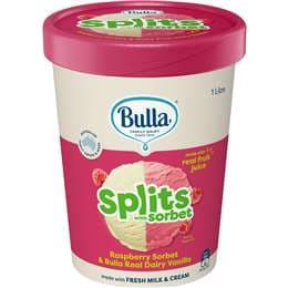 Bulla Splits Sorbet Tub Raspberry 1L