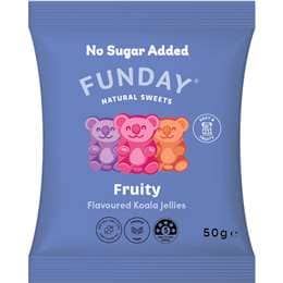 Funday Natural Sweets Fruity Flavoured Koala Jellies