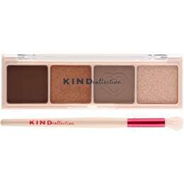 KIND Collective Eyeshadow Palette With Brush Golden Hour 1.4g x 4 pack