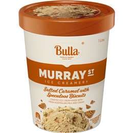Bulla Murray St Ice Creamery Salted Caramel & Speculoos Biscuits 1L