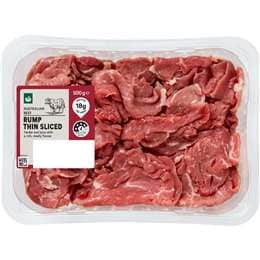 Woolworths Beef Rump Thin Sliced