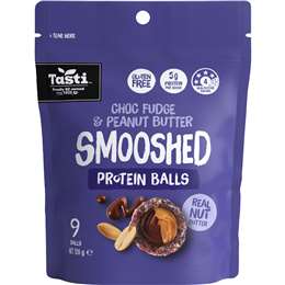 Tasti Smooshed Protein Balls Choc Fudge & Peanut Butter