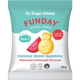 Funday X Raw C Fruity Coconut Water Gummies 50g