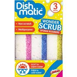 Dishmatic Wonder Scrub Sponge Scourers 3 pack