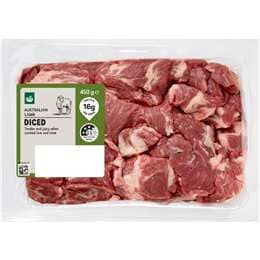Woolworths Diced Lamb