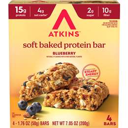 Atkins Soft Baked Protein Bar Blueberry 4 pack