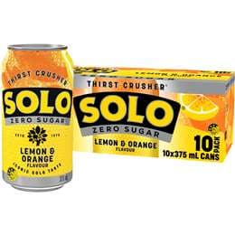 Solo Lemon Orange Zero Sugar 375mL x 10 pack