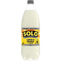 Solo Zero Sugar Lemon Orange Soft Drink 1.25L