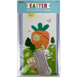Easter Cellophane Treat Bags 12 pack
