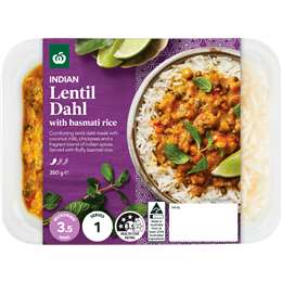 Woolworths Indian Lentil Dahl With Basmati Rice