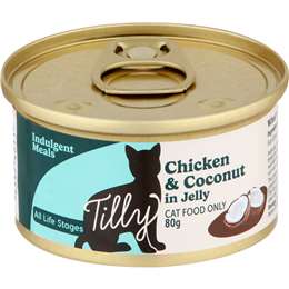 Tilly Wet Cat Food Can Chicken & Coconut In Jelly 80g