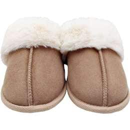Ladies Scuff Slippers Beige Size 9/10 each