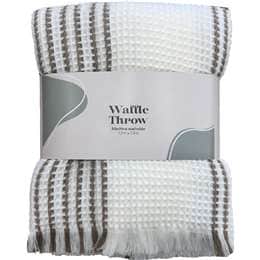 Waffle Throw Brown Check each