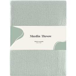 Muslin Plush Throw Green each