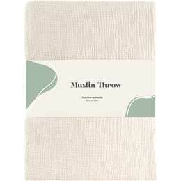 Muslin Plush Throw Cream each