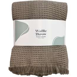 Waffle Throw Taupe each